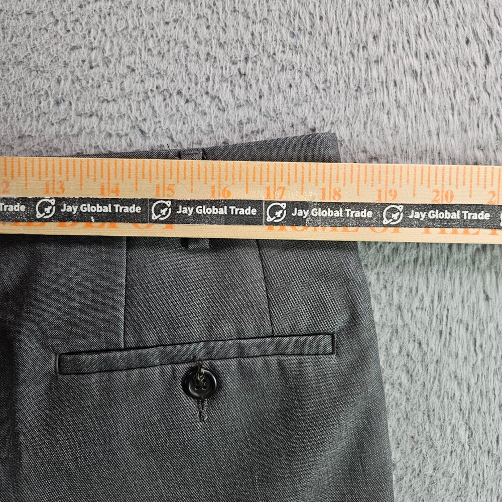 Lauren Ralph Lauren Mens Gray Dress Pants Flat Front 36x32 Professional Trousers - Picture 6 of 8